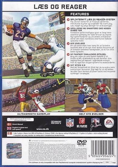 Madden NFL 08 - PS2 (Genbrug)